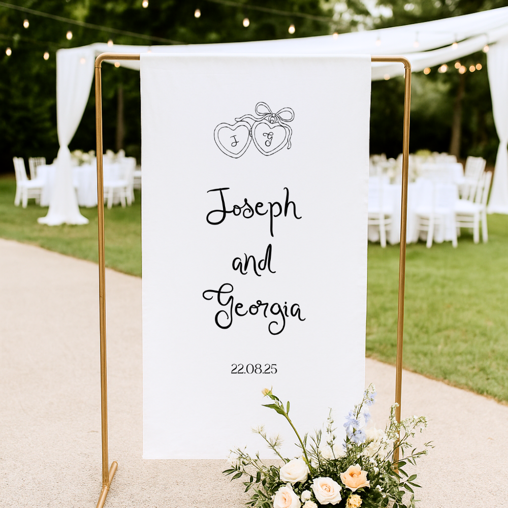 Custom Iron-On Fabric Transfers Linen Signs & Event Backdrops ntlprint