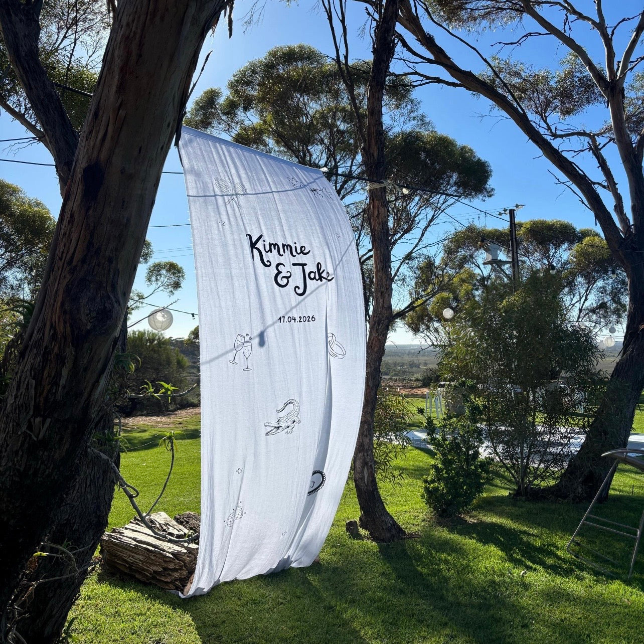 Custom Iron-On Fabric Transfers | Linen Signs, Backdrops & Events | Sydney, Australia Wide