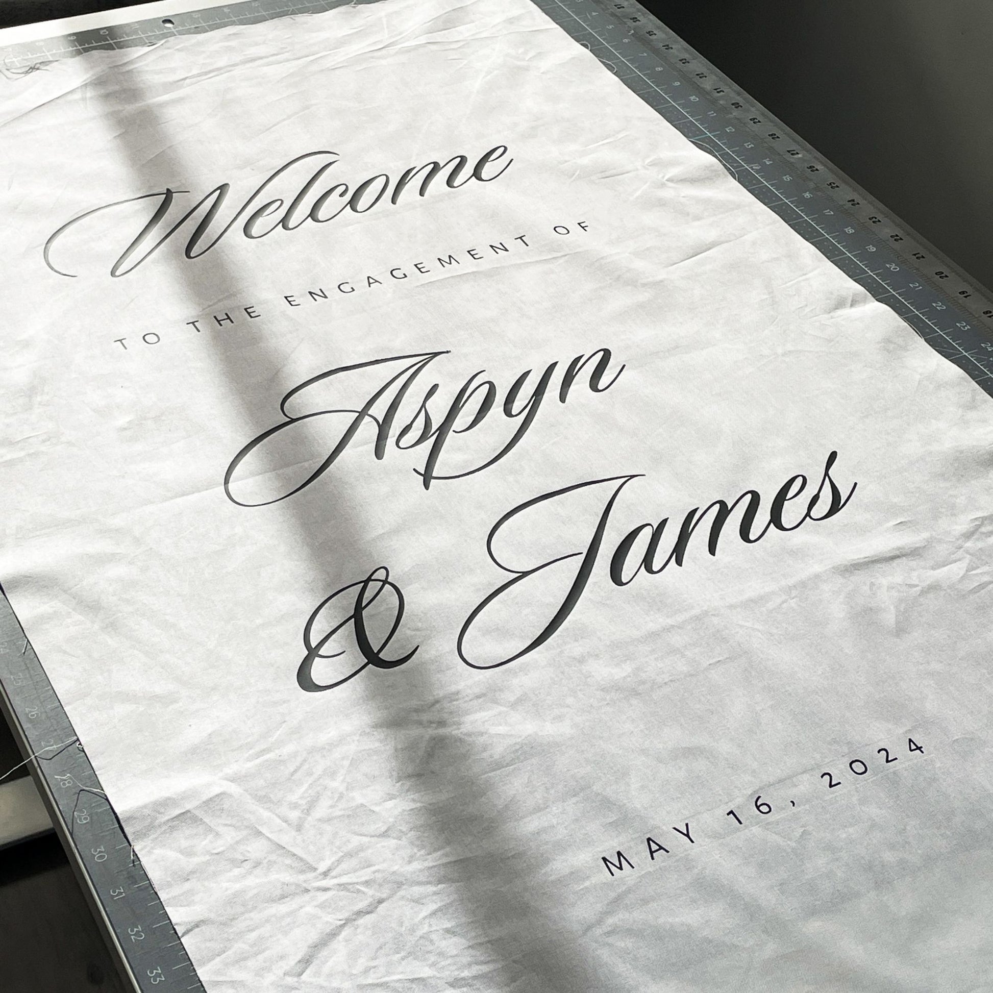Custom Iron-On Fabric Transfers Linen Signs & Event Backdrops ntlprint