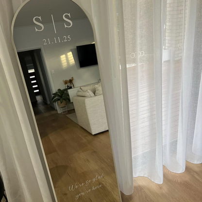 Custom Wedding Mirror Decals & Welcome Signs Australia | Personalised Mirror Stickers | NTLPrint