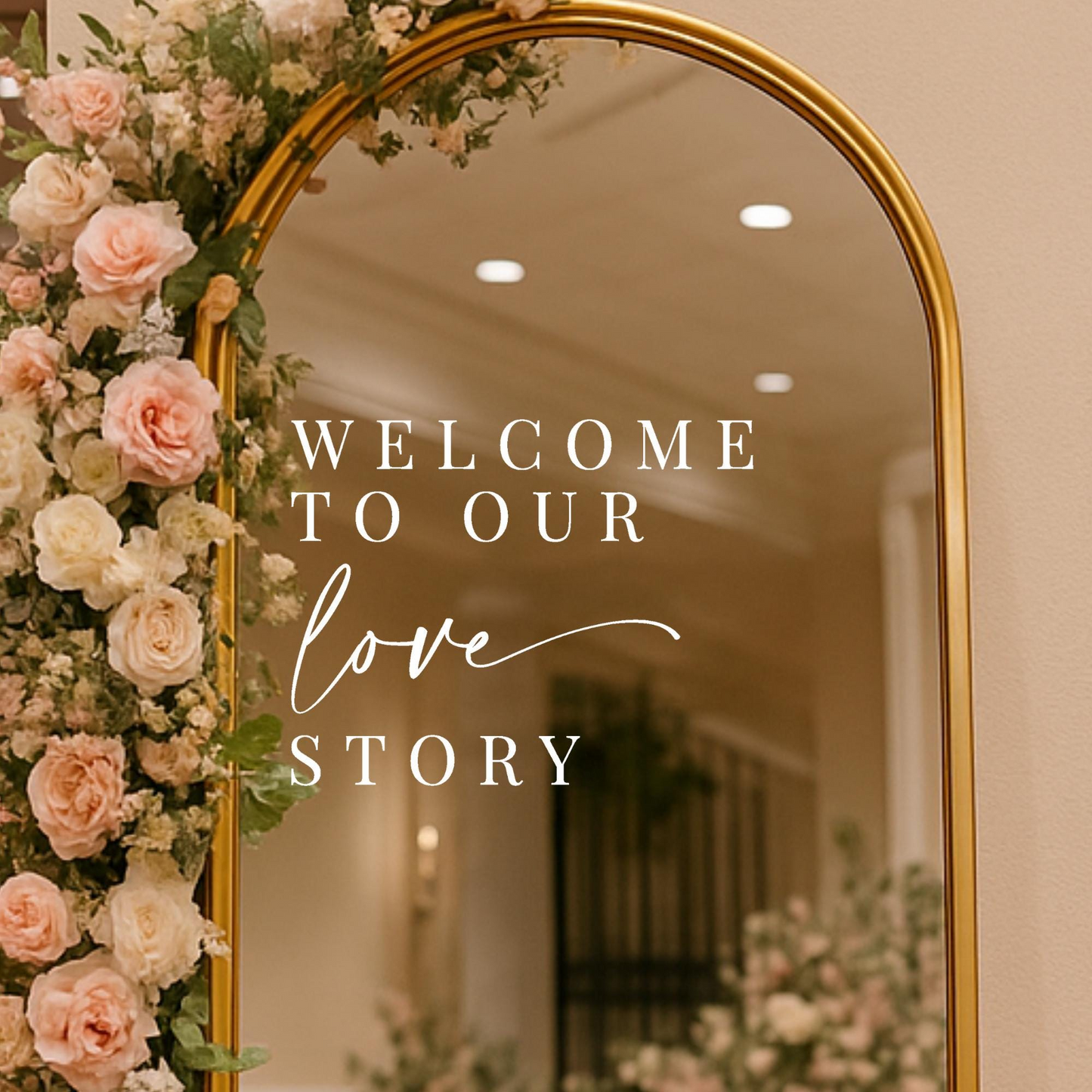 Wedding Mirror Sign - Modern Script Design