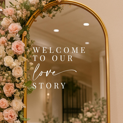 Wedding Mirror Sign - Modern Script Design