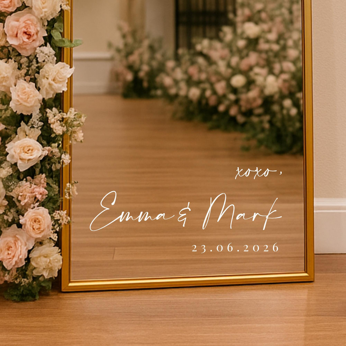 Wedding Mirror Sign - Modern Script Design