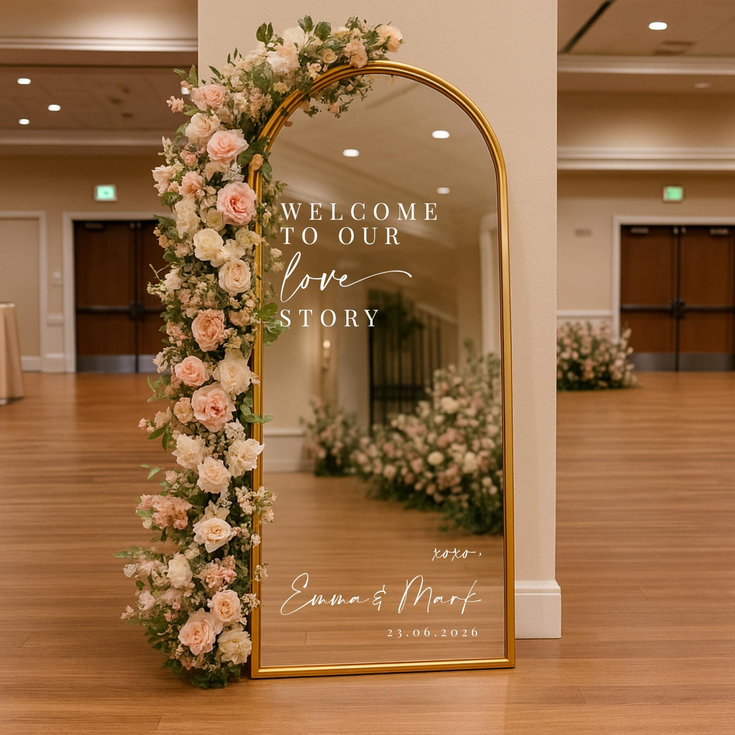 Wedding Mirror Sign - Modern Script Design