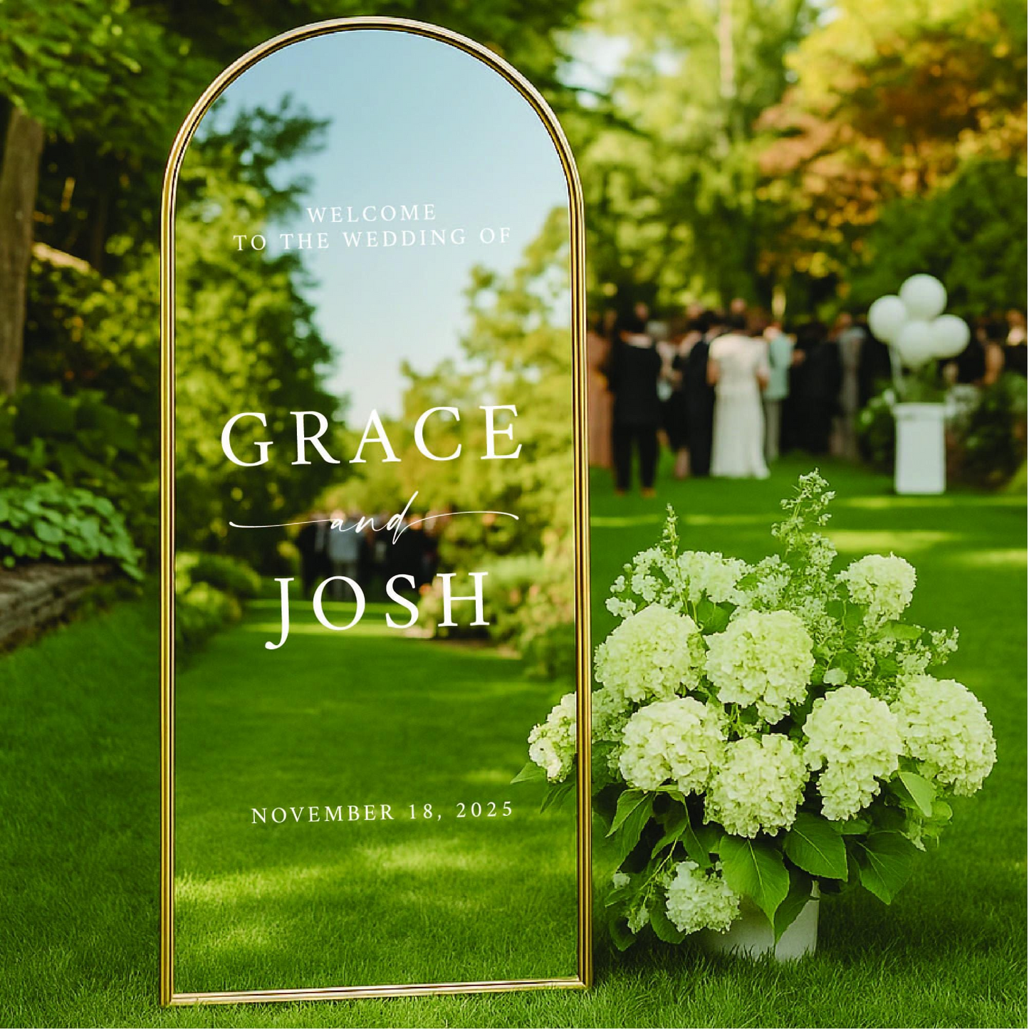 Wedding Welcome Decal - Classic Minimal Style