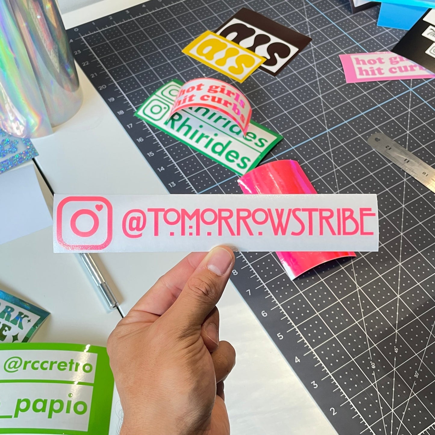 Social Media Handle Decal